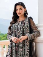 Ally's Official | 3 Piece Luxury net Embroidered Suit | NOCTURNE | Ready To Wear - Image 4