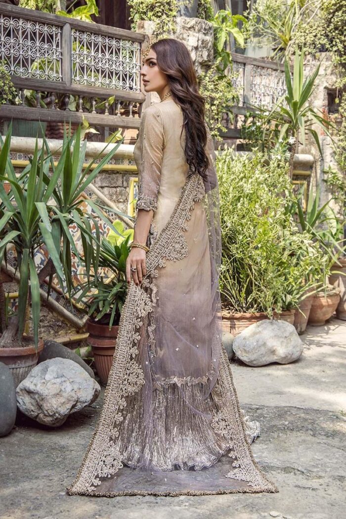 Khuda Baksh | 3 Piece Pure Resham Mesuri , Organza | P-260  | Ready To Wear - Image 2