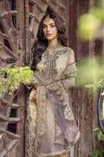 Khuda Baksh | 3 Piece Pure Resham Mesuri , Organza | P-260  | Ready To Wear - Image 4
