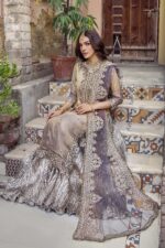 Khuda Baksh | 3 Piece Pure Resham Mesuri , Organza | P-260  | Ready To Wear - Image 8