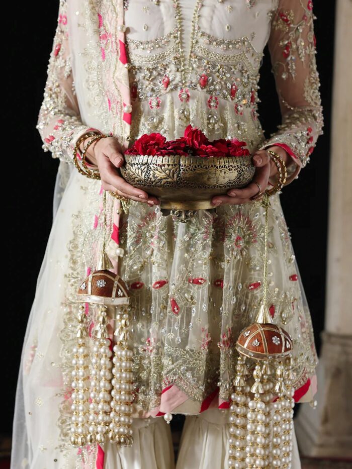 Ally's Official | 3 Piece Luxury Organza  Embroidered   | AR-166 Aangan | Ready To Wear - Image 8