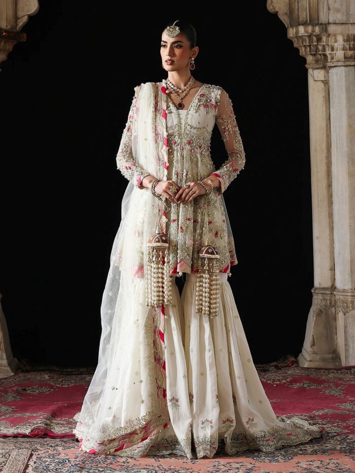 Ally's Official | 3 Piece Luxury Organza  Embroidered   | AR-166 Aangan | Ready To Wear - Image 9