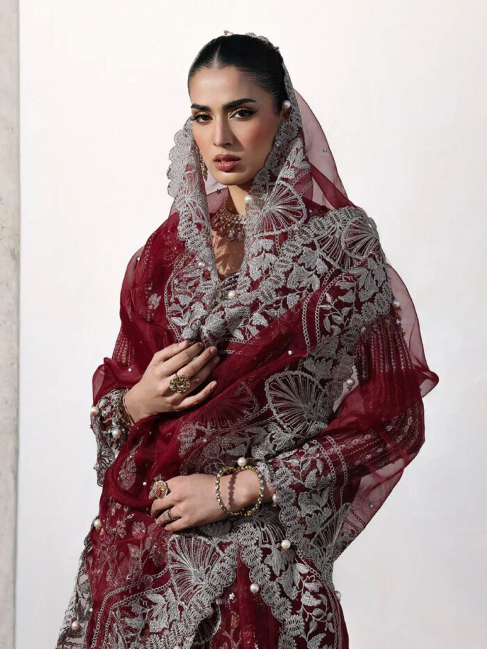 Ally's Official | 3 Piece Luxury Organza Embroidered suit  | AR-169 Mehrun | Ready To Wear - Image 4