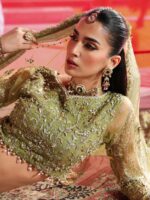 Ally's Official | 3 Piece Luxury Organza lehenga Embroidered   | AR-178 Reet | Ready To Wear - Image 4