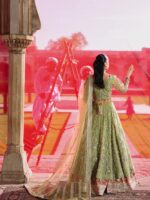 Ally's Official | 3 Piece Luxury Organza lehenga Embroidered   | AR-178 Reet | Ready To Wear - Image 6
