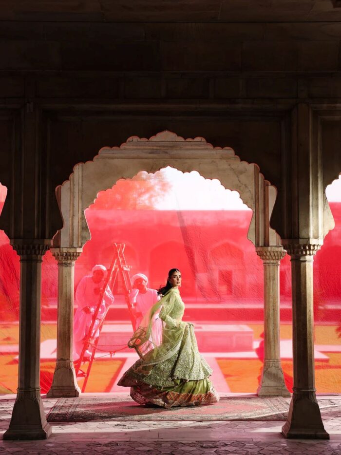 Ally's Official | 3 Piece Luxury Organza lehenga Embroidered   | AR-178 Reet | Ready To Wear - Image 7