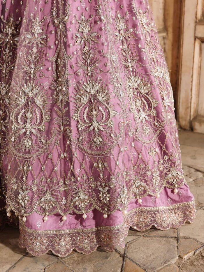 Ally's Official | 3 Piece Luxury net Maxi Embroidered   | AR-165 Rasm | Ready To Wear - Image 8