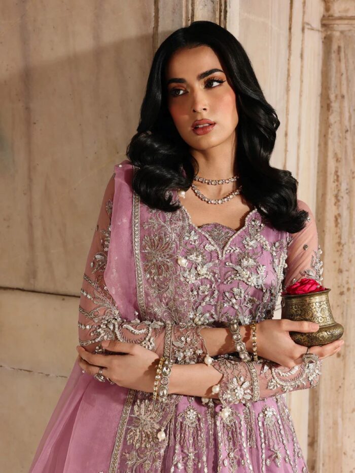 Ally's Official | 3 Piece Luxury net Maxi Embroidered   | AR-165 Rasm | Ready To Wear - Image 9
