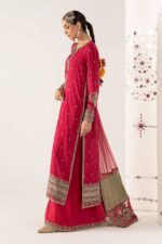 MARIA.B | 3 Piece Embroidered Raw Silk Suit -SF-PF26-10-Pink | Ready To Wear - Image 2