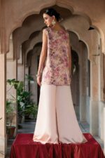 MARIA.B | 2 Piece Embroidered Textured Silk Suit -SF-EA26-03-Peach | Ready To Wear - Image 2