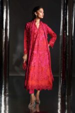 MARIA.B | 3 Piece Embroidered  Tissue Silk Suit -SF-EA26-07-Pink | Ready To Wear - Image 6