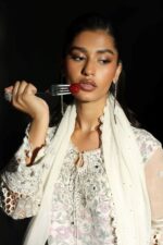 MARIA.B | 3 Piece Embroidered  Organza Suit -SF-EA26-11-Off White | Ready To Wear - Image 5