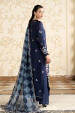 MARIA.B | 3 Piece Embroidered  Tissue Silk Suit  -SF-SF-EA26-12-Blue | Ready To Wear - Image 2