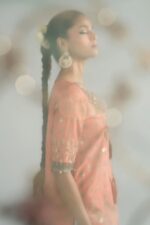 MARIA.B | 3 Piece Embroidered Raw Silk Suit -SF-EA26-21-Orange | Ready To Wear - Image 6