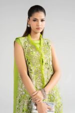 MARIA.B | 3 Piece Embroidered Organza Suit -SF-EA26-22-Green | Ready To Wear - Image 4