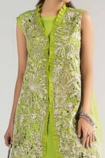 MARIA.B | 3 Piece Embroidered Organza Suit -SF-EA26-22-Green | Ready To Wear - Image 5