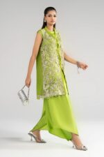 MARIA.B | 3 Piece Embroidered Organza Suit -SF-EA26-22-Green | Ready To Wear - Image 7