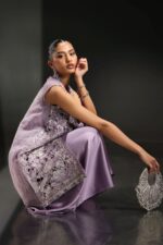 MARIA.B | 3 Piece Embroidered Organza Suit -SF-EA26-22-Lilac | Ready To Wear - Image 4