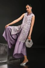 MARIA.B | 3 Piece Embroidered Organza Suit -SF-EA26-22-Lilac | Ready To Wear - Image 7