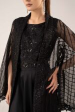 MARIA.B | 3 Piece Embroidered Organza Suit -MST-SF-EF26-12-Black | Ready To Wear - Image 6