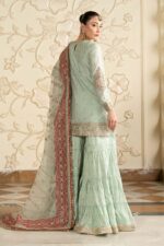 MARIA.B | 3 Piece Embroidered Cotton Lurex Suit -SF-EF26-30-Sea Green | Ready To Wear - Image 2