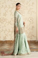 MARIA.B | 3 Piece Embroidered Cotton Lurex Suit -SF-EF26-30-Sea Green | Ready To Wear - Image 6