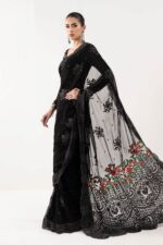 MARIA.B | 3 Piece Embroidered Chiffon Saree -SF-EF26-40-Black | Ready To Wear - Image 7