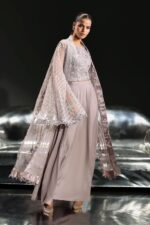 MARIA.B | 3 Piece Embroidered Organza Suit -SF-EF26-12-Lilac | Ready To Wear - Image 4