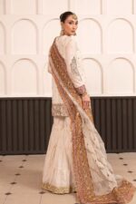 MARIA.B | 3 Piece Embroidered Cotton Lurex Suit -SF-EF26-30-Off White | Ready To Wear - Image 2