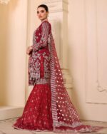 Ally's Official | 3 Piece Luxury Organza embroidered ghararah  |AR-111| Ready To Wear - Image 3