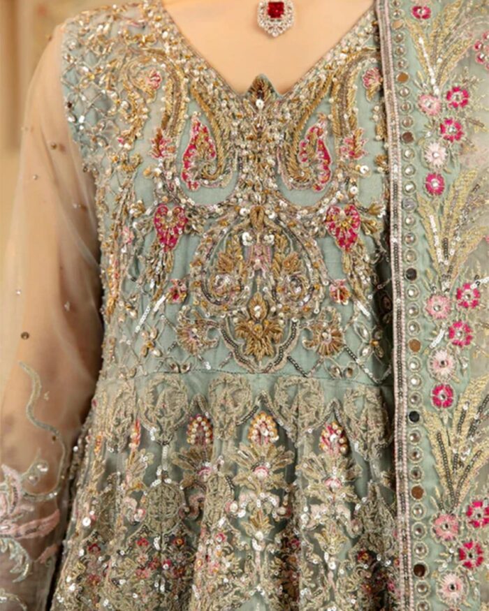 Ally's Official | 3 Piece Luxury  Maxi Embroidered  |AR-23 | Ready To Wear - Image 6