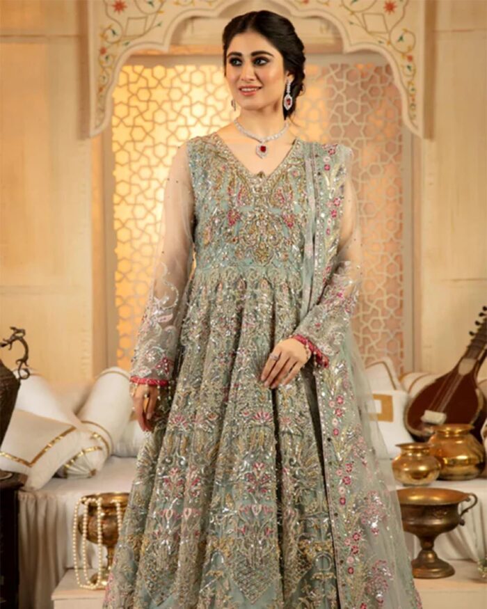 Ally's Official | 3 Piece Luxury  Maxi Embroidered  |AR-23 | Ready To Wear - Image 7