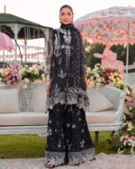 Ally's Official | 3 Piece Luxury Organza embroidered shararah  |AR-149| Ready To Wear - Image 4
