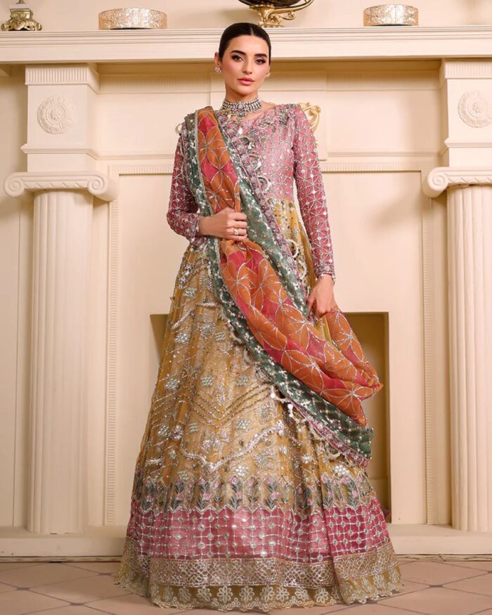 Ally's Official | 3 Piece Luxury Organza Maxi embroidered  |AR-123 | Ready To Wear - Image 5