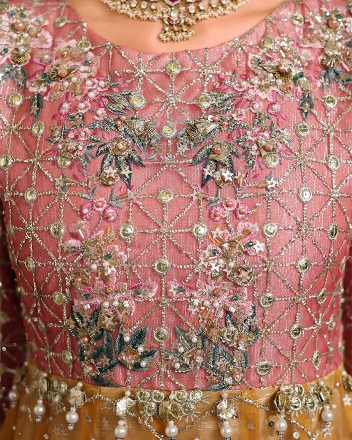 Ally's Official | 3 Piece Luxury  Net maxi Embroidered  | AL-4059 | Ready To Wear - Image 2