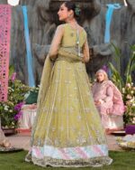 Ally's Official | 3 Piece Luxury Organza embroidered lehnga  |AL-4060 | Ready To Wear - Image 2