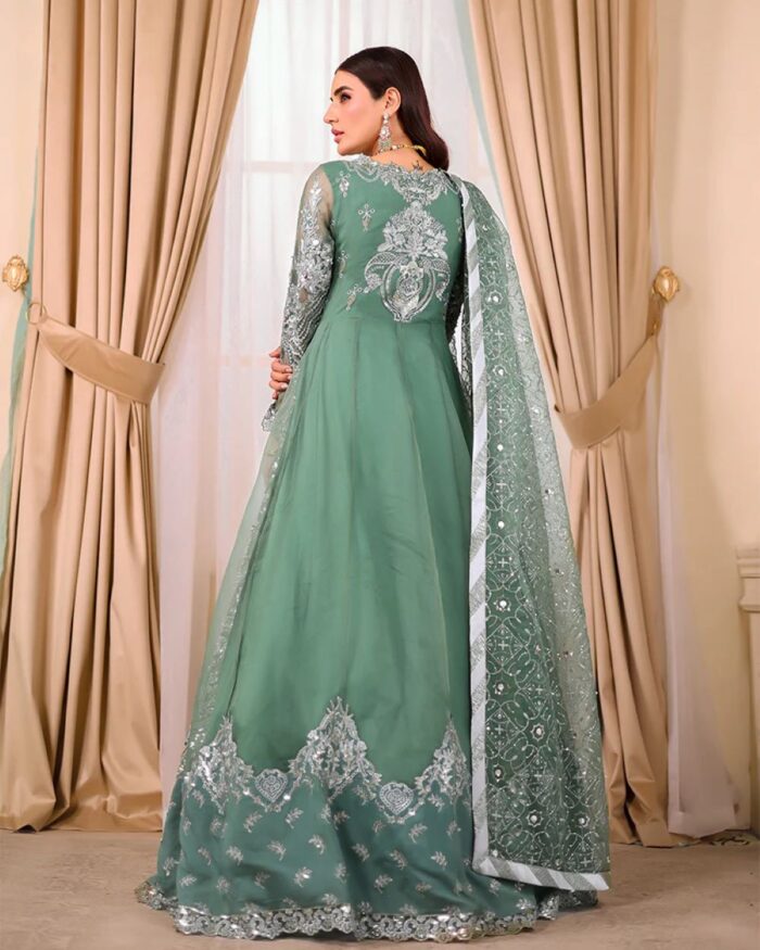 Ally's Official | 3 Piece Luxury Organza Maxi embroidered  |AR-135 | Ready To Wear - Image 3