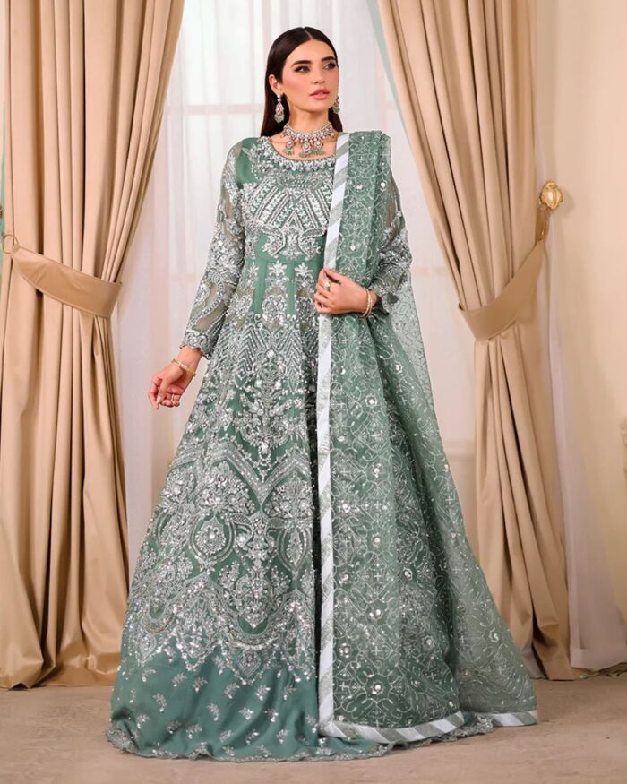 Ally's Official | 3 Piece Luxury Organza Maxi embroidered  |AR-135 | Ready To Wear - Image 6