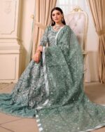 Ally's Official | 3 Piece Luxury Organza Maxi embroidered  |AR-135 | Ready To Wear - Image 7