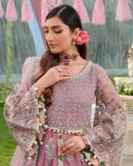 Ally's Official | 3 Piece Luxury  Net maxi Embroidered  | AL-4059 | Ready To Wear - Image 7