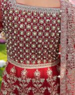 Ally's Official | 3 Piece Luxury  Organza maxi Embroidered  | AR-148 | Ready To Wear - Image 3