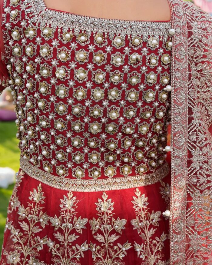 Ally's Official | 3 Piece Luxury  Organza maxi Embroidered  | AR-148 | Ready To Wear - Image 3