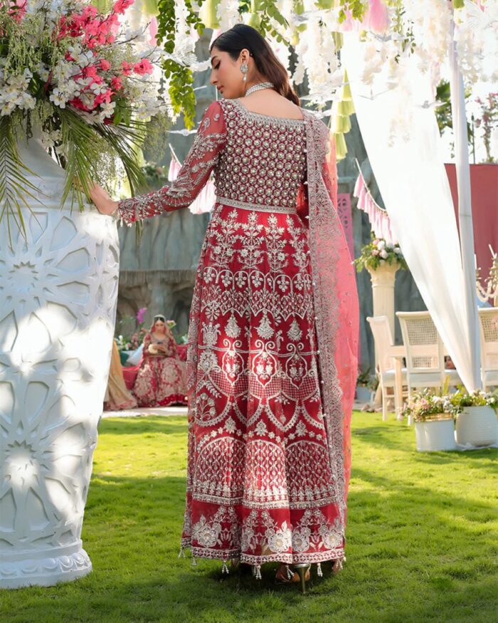Ally's Official | 3 Piece Luxury  Organza maxi Embroidered  | AR-148 | Ready To Wear - Image 4