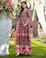 Ally's Official | 3 Piece Luxury  Organza maxi Embroidered  | AR-148 | Ready To Wear - Image 5