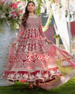 Ally's Official | 3 Piece Luxury  Organza maxi Embroidered  | AR-148 | Ready To Wear - Image 6