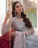 Ally's Official | 3 Piece Luxury Organza Maxi Embroidered  |Aroosh - AR-71 | Ready To Wear - Image 2