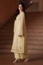 Naqshi | 3 Piece Light Lime Khadi Net luxury pret – Luzia | Ready To Wear - Image 6