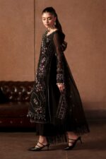 Naqshi | 3 Piece Black Khadi Net luxury pret – Zeya | Ready To Wear - Image 4