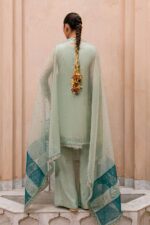 Naqshi | 3 Piece Aqua Organza Sharara – Amani| Ready To Wear - Image 5