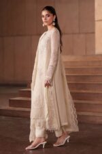 Naqshi | 3 Piece Off-White  Khadi Net luxury pret – Ingrid | Ready To Wear - Image 5